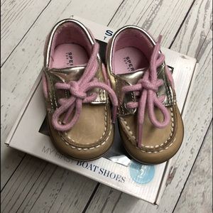 Sperry My first boat shoes- top sliders size 2 EUC